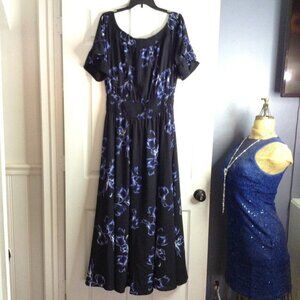NWT City Chic "14" Navy, Contemporary Dress, On or Off shoulder; pockets, Classy